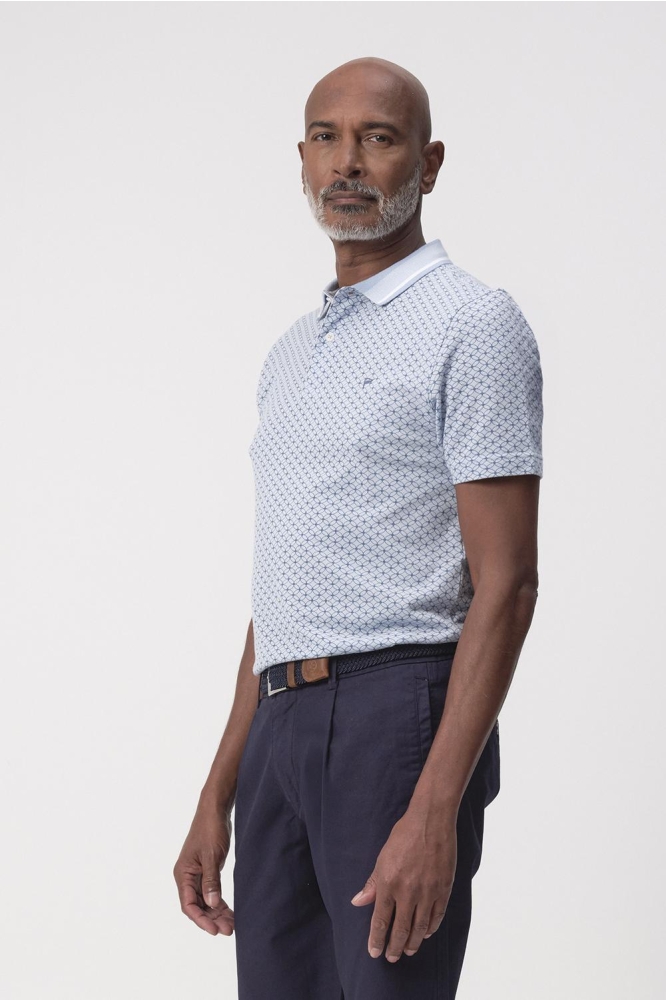 STANSON AOP POLO KM 096117 3251 Chambray blue